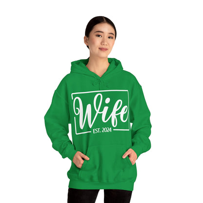 Wife Est 2024 Just Married Honeymoon Wedding Couples  Hoodie For Women Hoodie