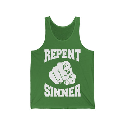 USA Funny Repent Sinner Christian Jesus Bible Tank Tops For Men Women