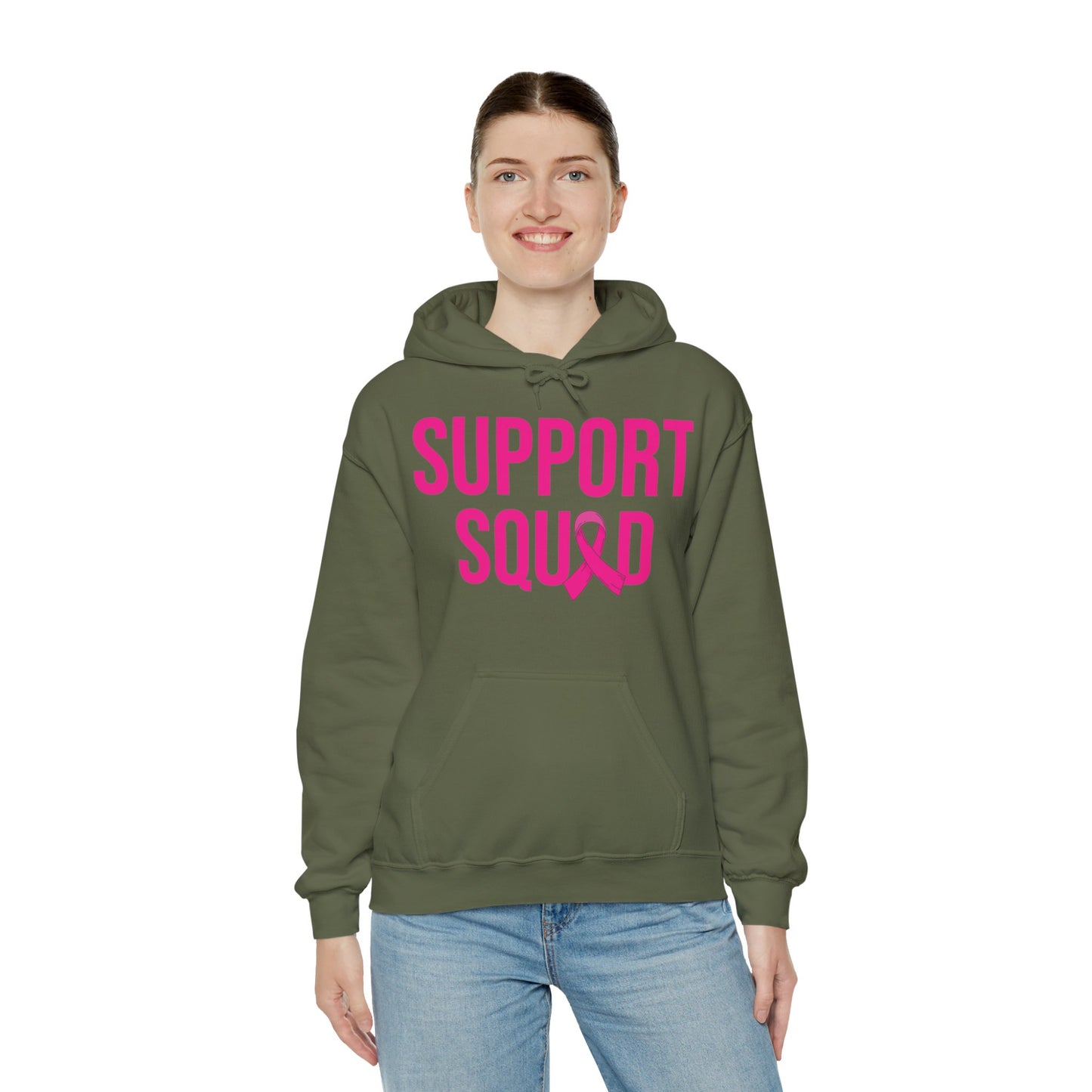 Support Squad Breast Cancer Warrior Awareness October Pink Hoodie