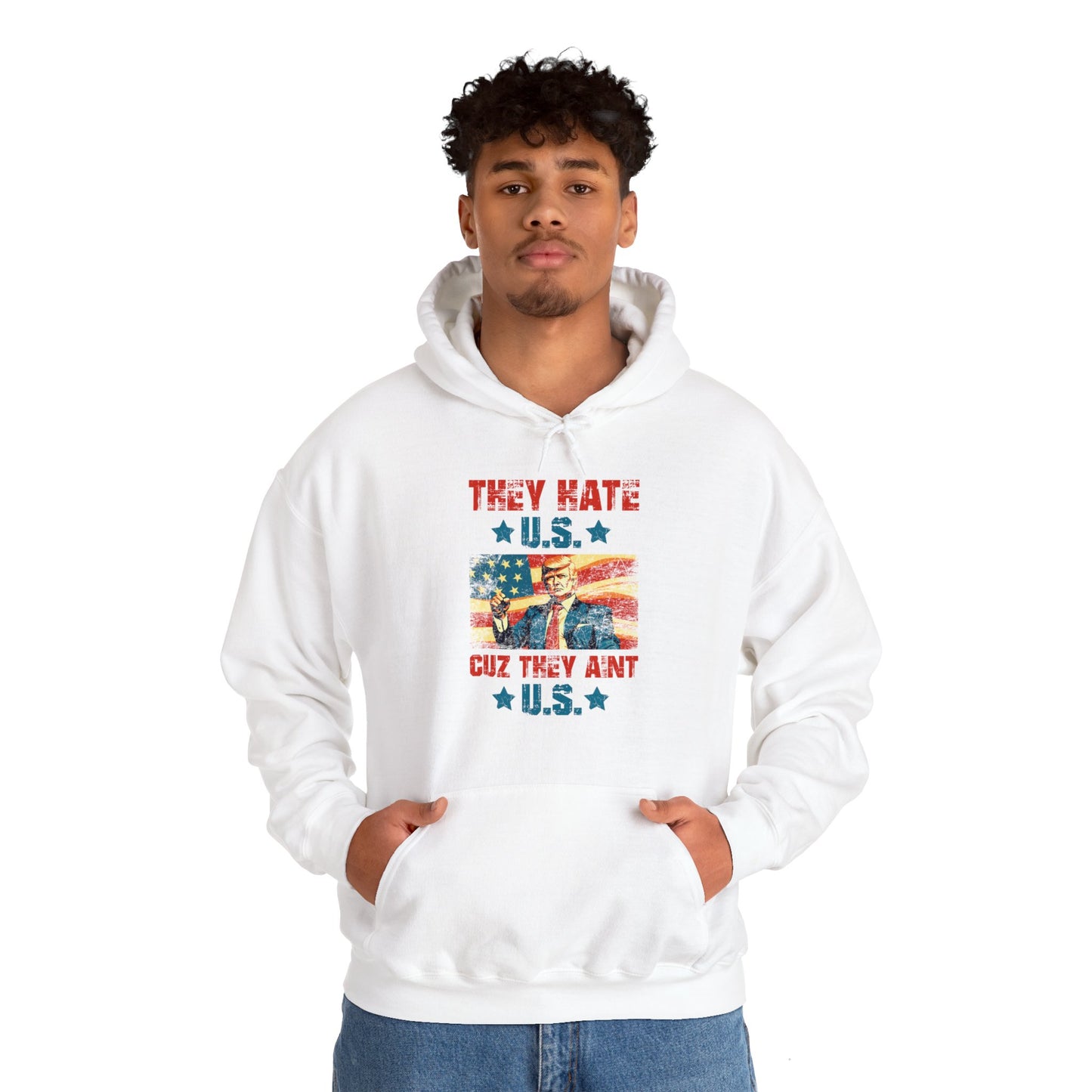 They Hate Us Cuz They Ain't Us Funny Trump 4th Of July 2024 Hoodie For Men Women Hoodie