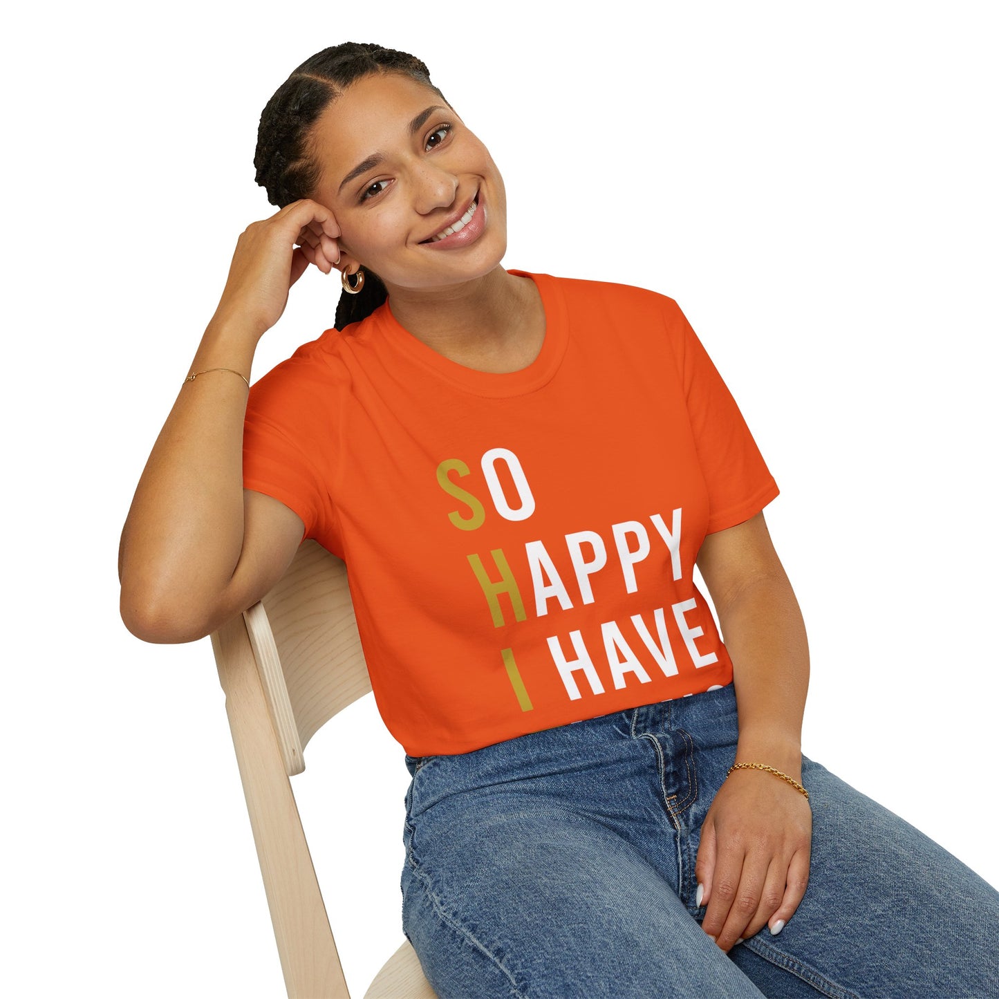 Funny So Happy I Have Twins Parent Mom Dad Saying Sarcastic T-Shirt Women