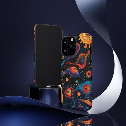 Space Oddity Pattern iPhone 13 14 15  16 Pro Max Plus Case Wireless Charging Compatible Tough Cases Protection, Magnetic Phone Case for iPhone Classic Series