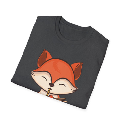 Fox Eating Ramen Kawaii Tee Japanese Cute Lovely Tank Top Men Women