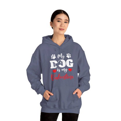 Funny My Dog is My Valentine Dog Lovers Hoodie For Men Women Hoodie