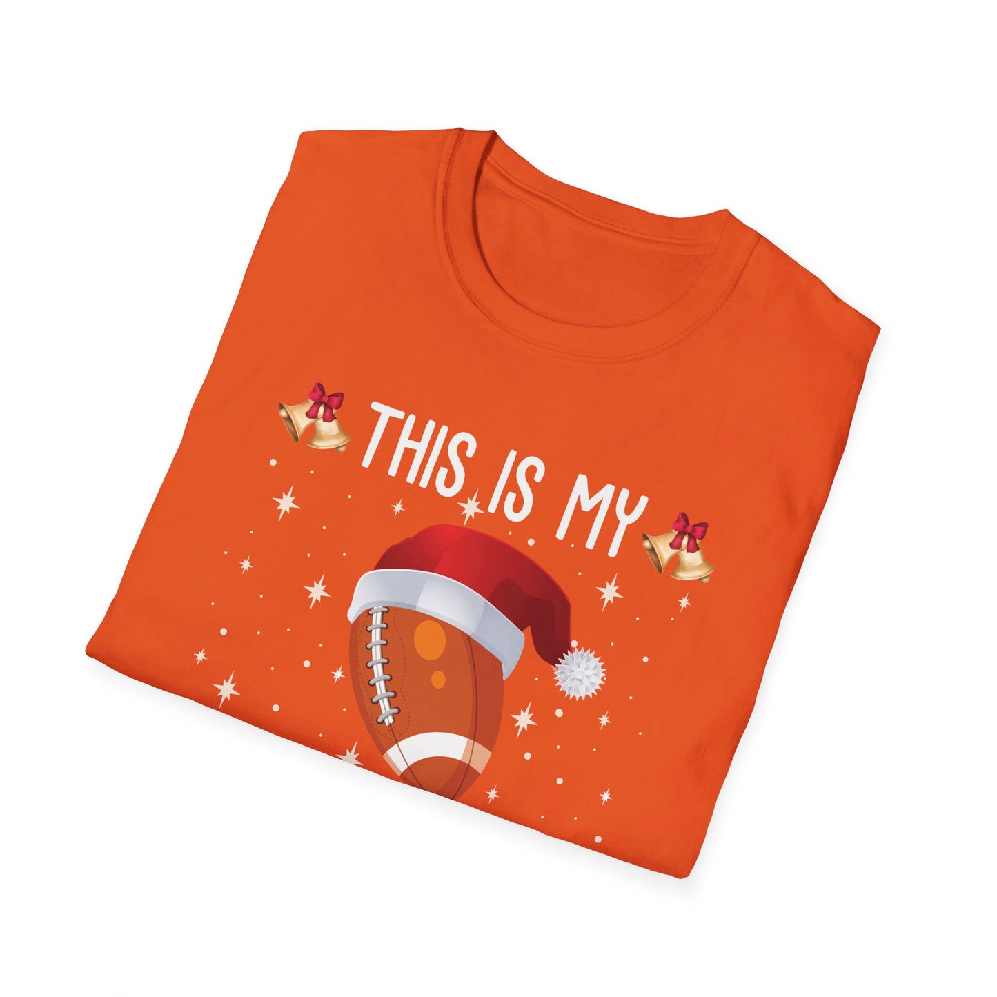 Funny This Is My Christmas Pajama Shirt Gift For Football Lover Xmas T-Shirt Men Women