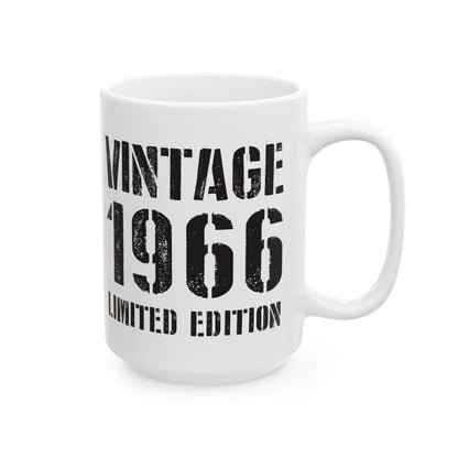 Funny Vintage 1966 60th Birthday Gifts 60 Year Old Coffee Mug For Men Women