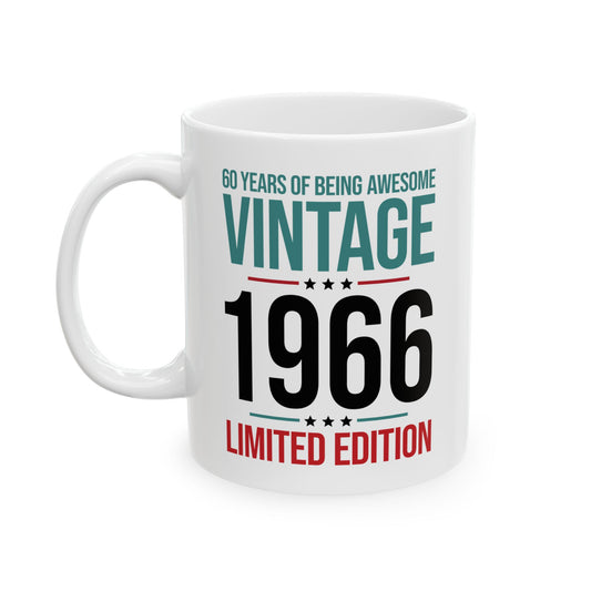 60 Year Old Gifts Vintage 1966 60 Years Awesome 60th Birthday Coffee Mug