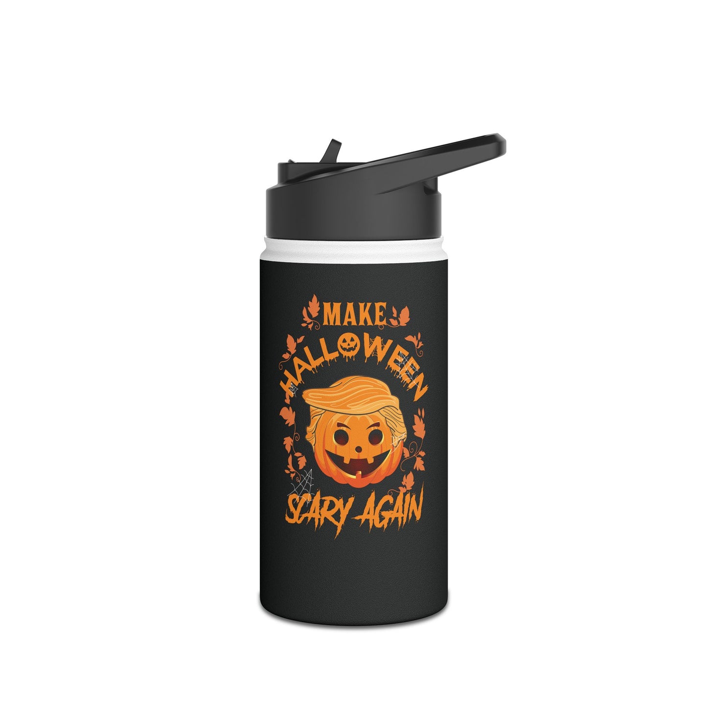 Funny Make Halloween Great Again Pro Trump Water Bottle Men Women