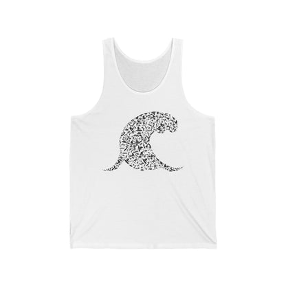 Silhouette Wave Cup For Surfer Surf Girls Surfing Tank Top