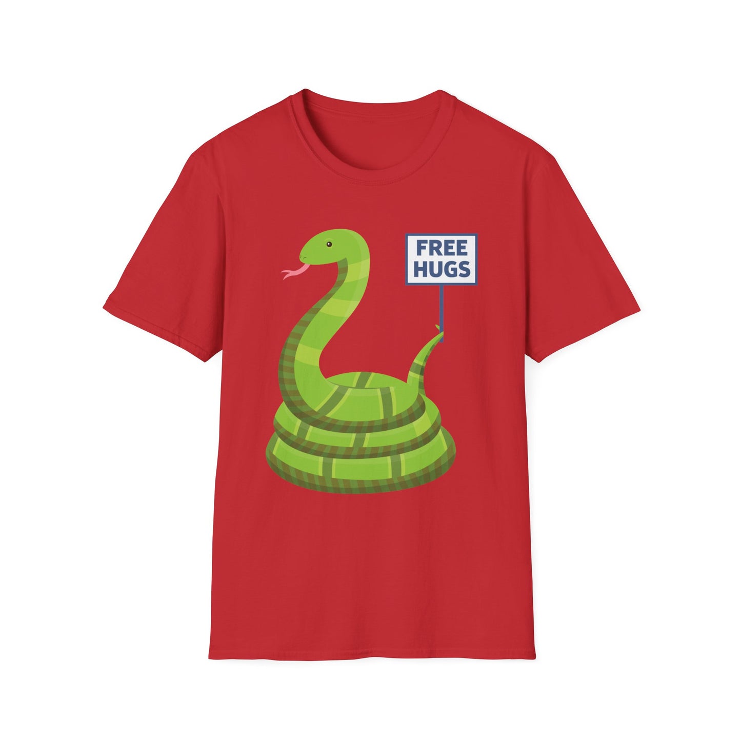 Funny Free Hugsss Cute Snake Hug Lovers Sarcastic  T-Shirt For Men Women Travelers