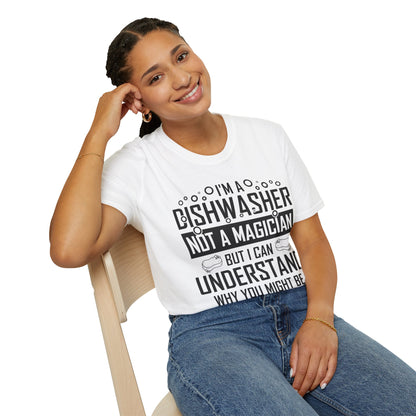 Funny Dishwashing Gift Dishwasher Magician T-Shirt Men Women