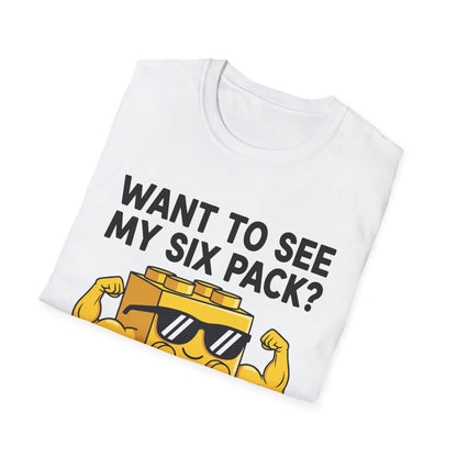 Want to See My Six Pack Bricks Lover Master Builder T-Shirt