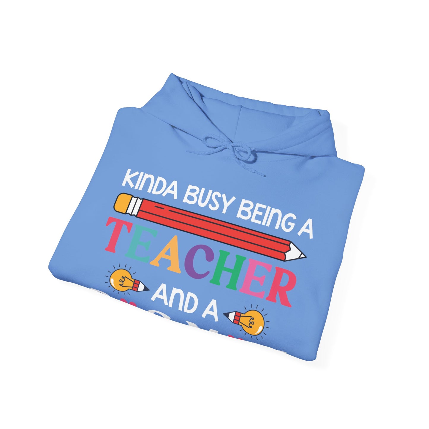 Kinda Busy Being A Teacher And A Dog Mom For Dog Lovers Pet Mothers Day Teachers Hoodie