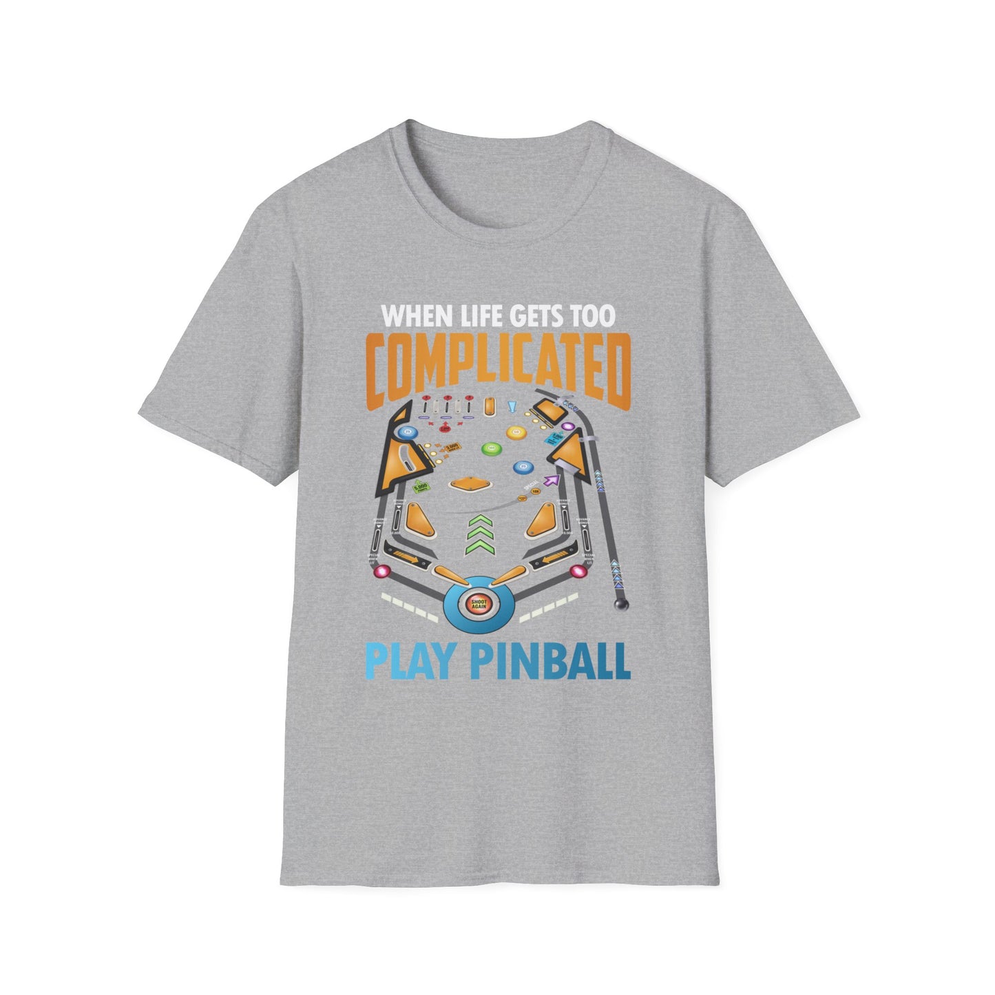 Pinball Funny T-shirt When Life Gets Too Complicated Pinball Lover Premium T-shirt