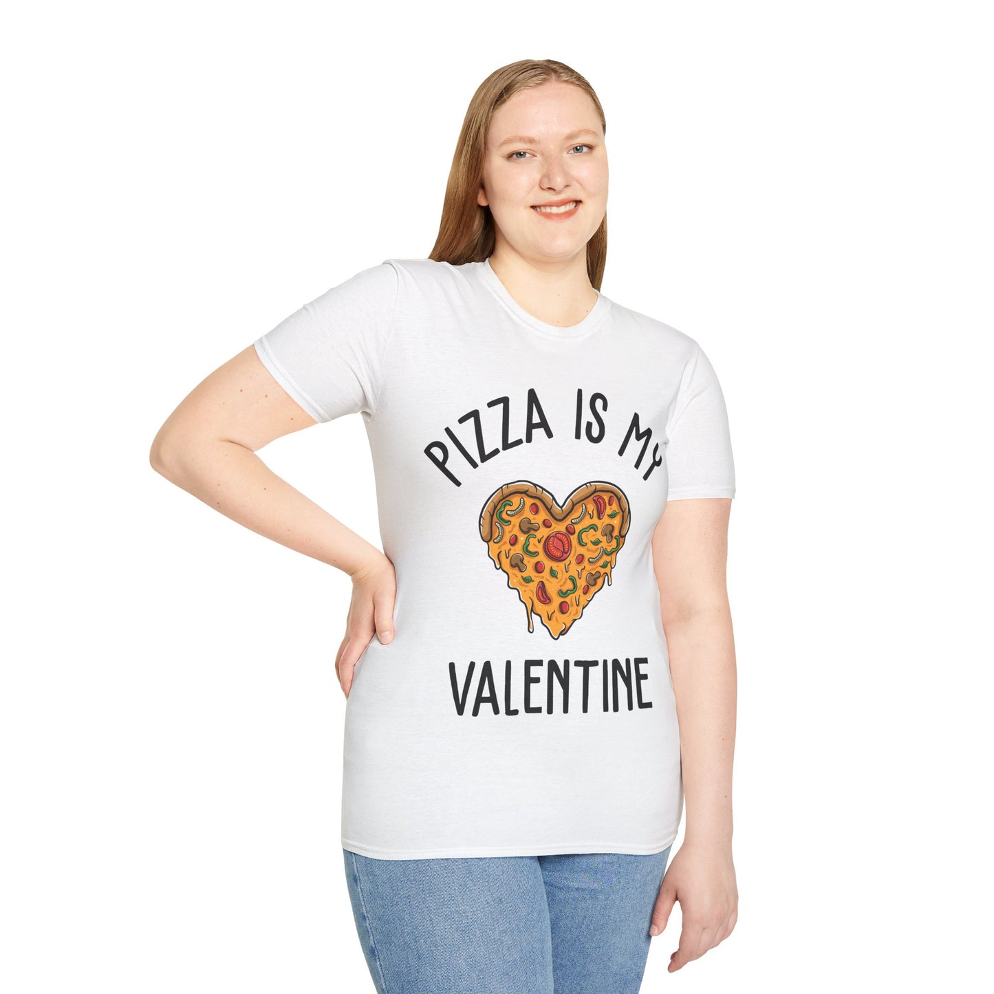 Funny Pizza Is My Valentine Love Heart Valentines Day Girl Boy Foodie Food T-Shirt