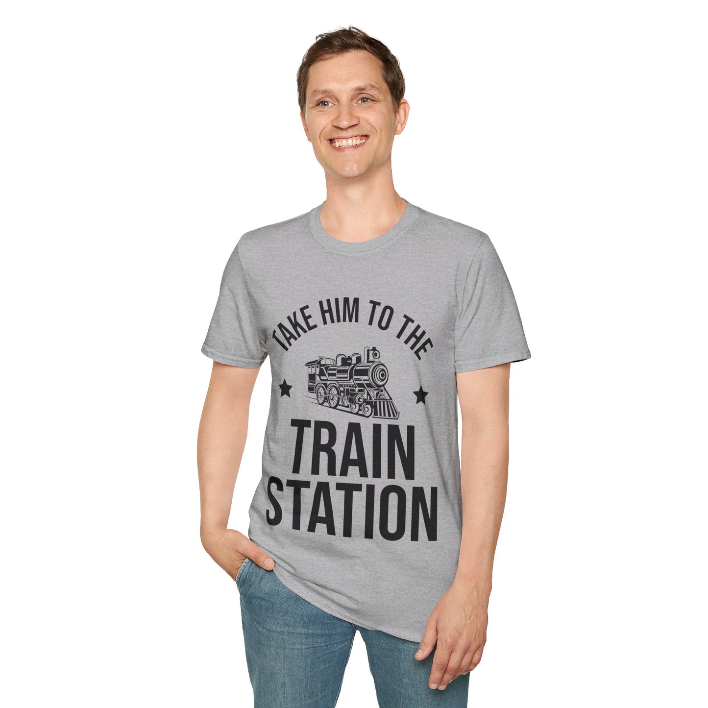 Take Him To The Train Station Platform T-Shirt Men Women