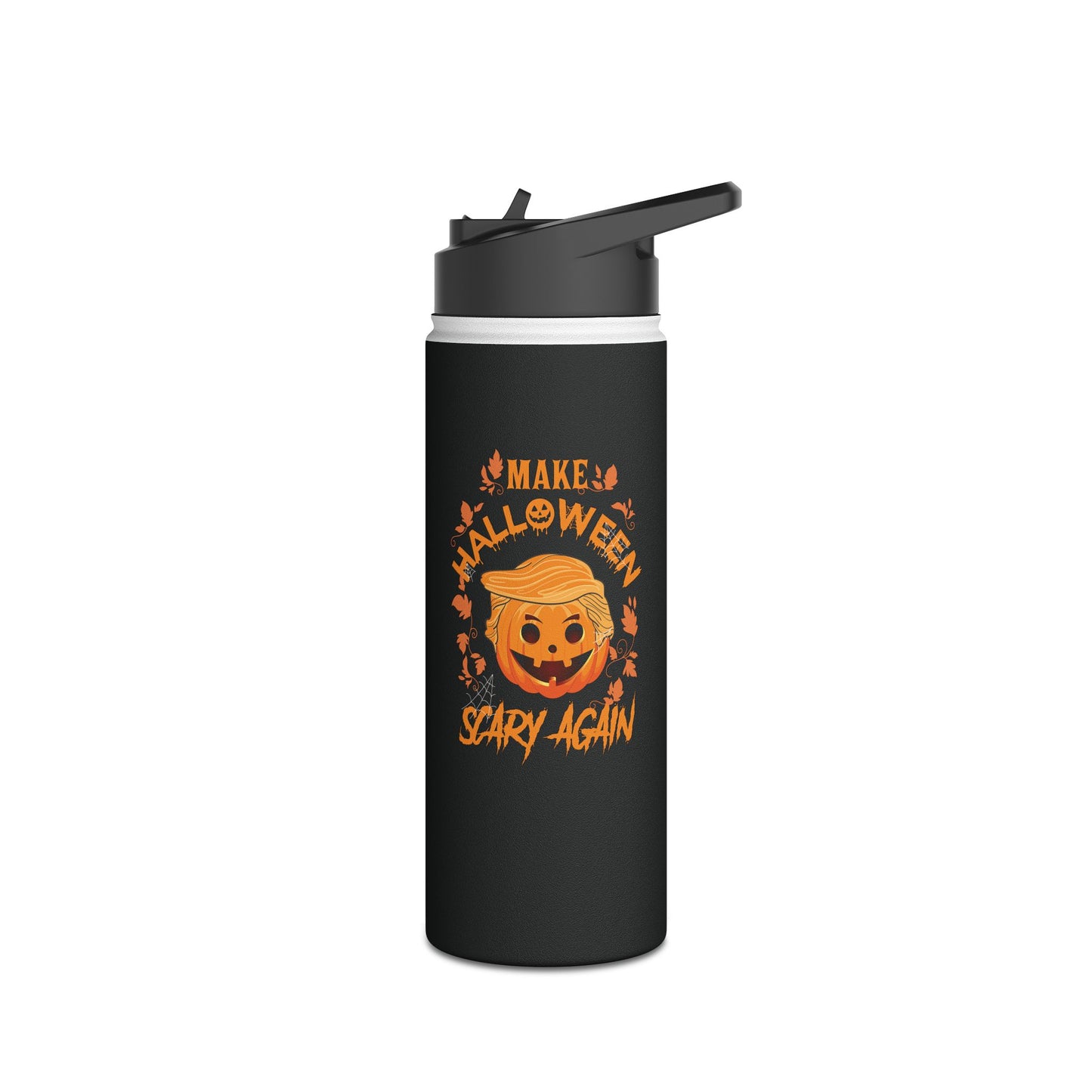 Funny Make Halloween Great Again Pro Trump Water Bottle Men Women