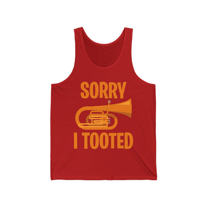 Funny Sorry I Tooted Baritone Euphonium Player Brass Band Tank Tops Men Women