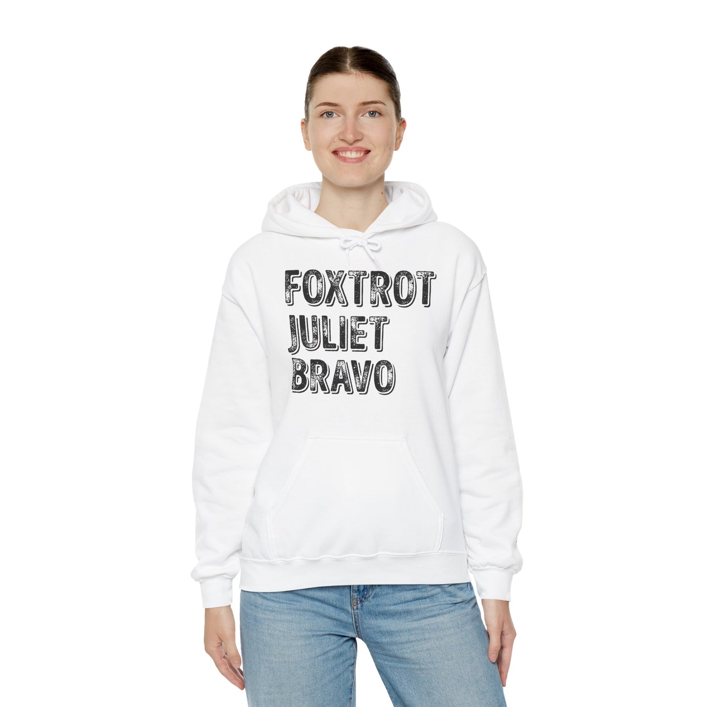 Retro Vintage Foxtrot Juliet Bravo Hoodie For Men Women