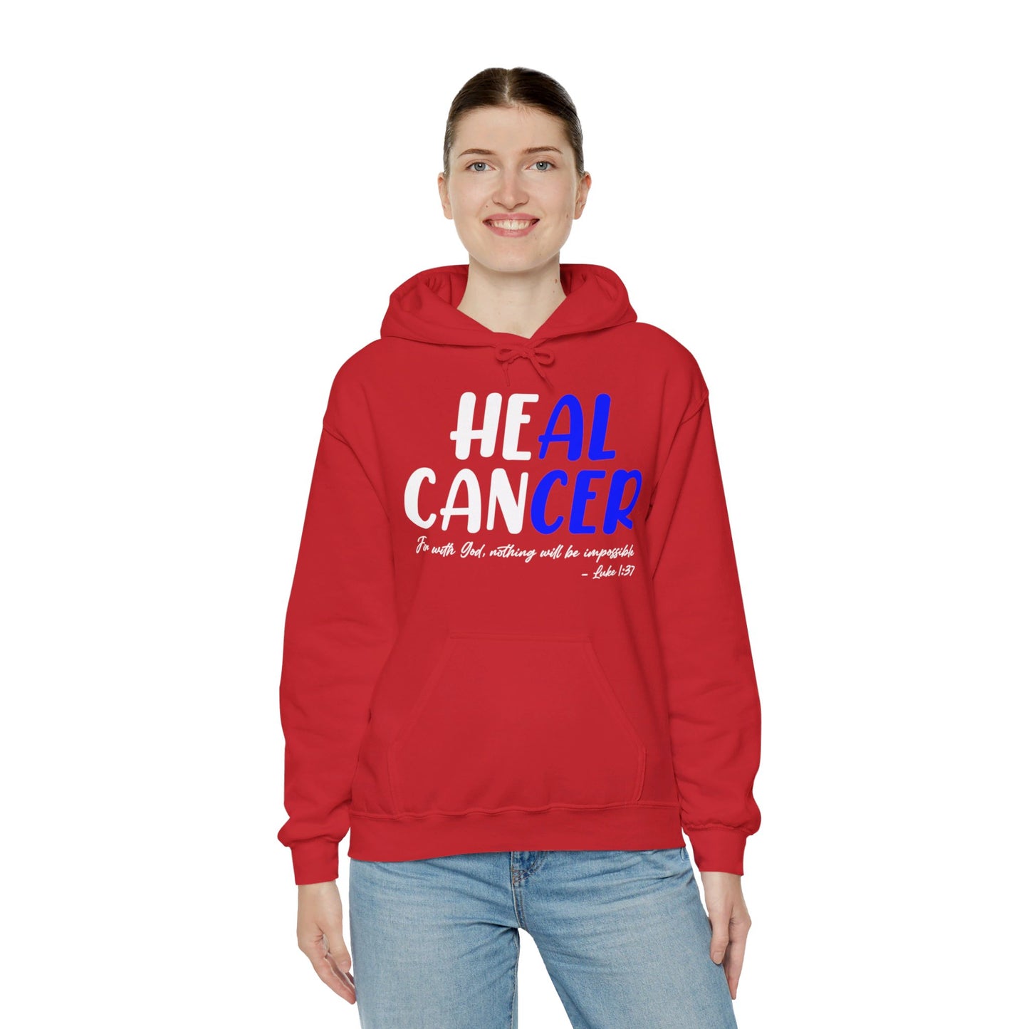 Colon Cancer Faith Bible Verse CRC Awareness Support Heal Family Hoodie For Men Women
