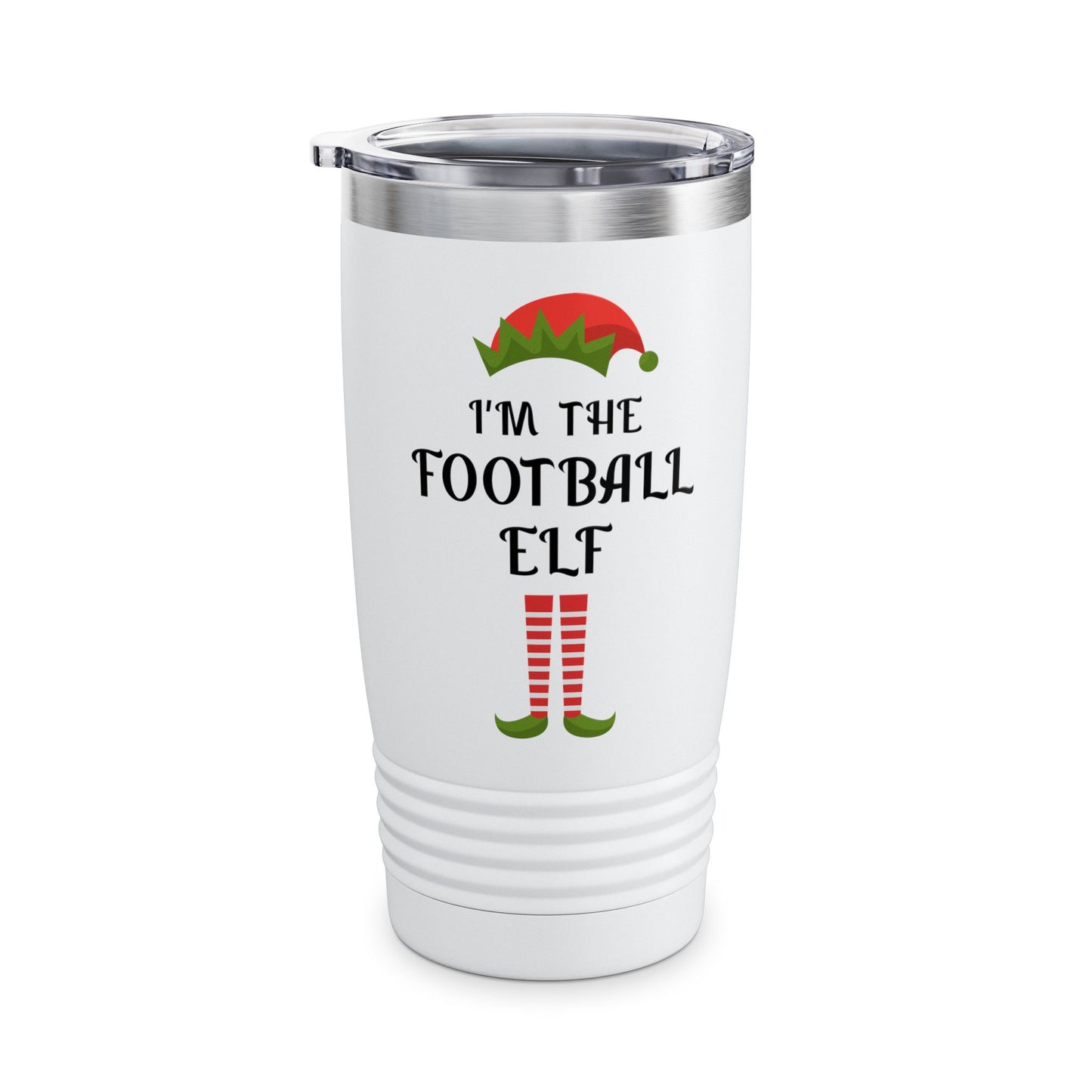 Funny I Am The Football Elf Matching Family Christmas Gift Sport Tumbler