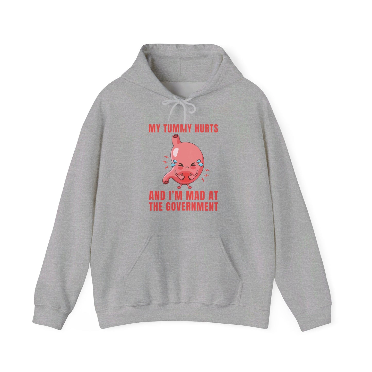 Funny My Tummy Hurts And I'm MAD At The Government Meme Sarcastic Hoodie