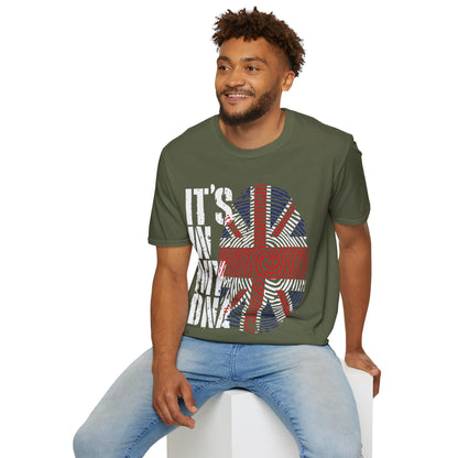 Funny Its In My DNA British Flag England UK Britain Union Jack T-Shirt For Men Women T-Shirt