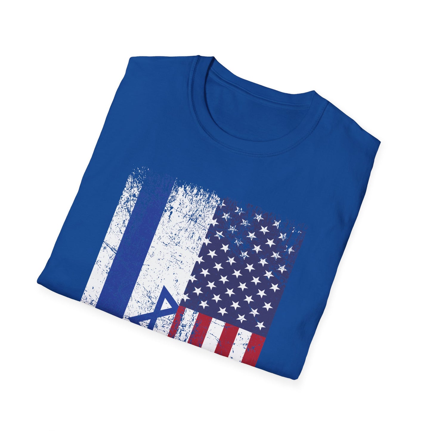 Israeli American USA Flag T-Shirt Pride Israel USA Shirt For Mwn Women