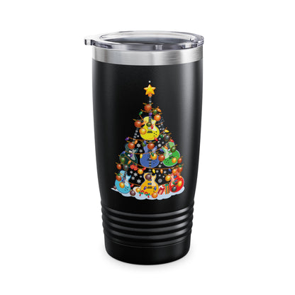 Cute Guitar Christmas Tree Music Stocking Stuffer Snow Tumbler For Men Women Kids Tumbler