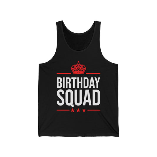 Funny Birthday Squad For Birthday Celebration Tank Top For Men Women Kids