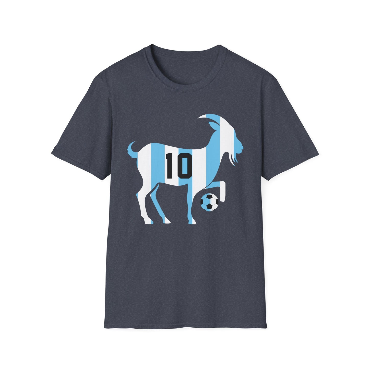 GOAT 10 Shirt for Men Women Kids  Goat Playing Football Funny Soccer T-Shirt