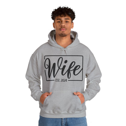 Wife Est 2024 Just Married Honeymoon Wedding Couples  Hoodie For Women Hoodie