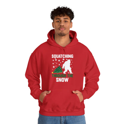 Squatching Through The Snow Funny Bigfoot Christmas Sasquatch Hoodie