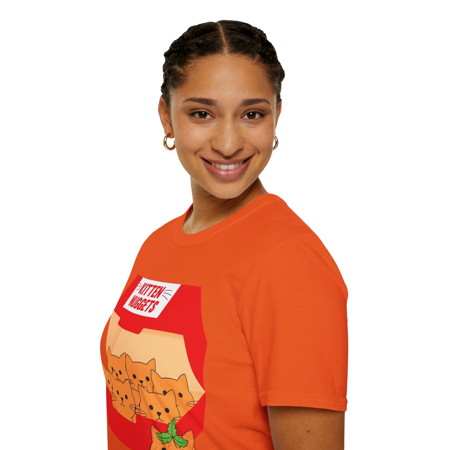 Funny Kitten Nuggets Food Pun Cat Lover Gift Chicken Nuggets T-Shirt For Men Women T-Shirt