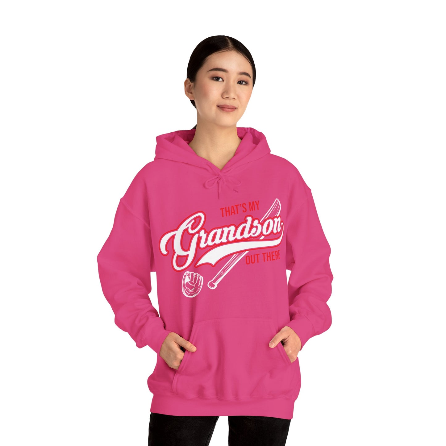 Thats My Grandson Out There Baseball Grandma Mothers Day Fathers Day Hoodie