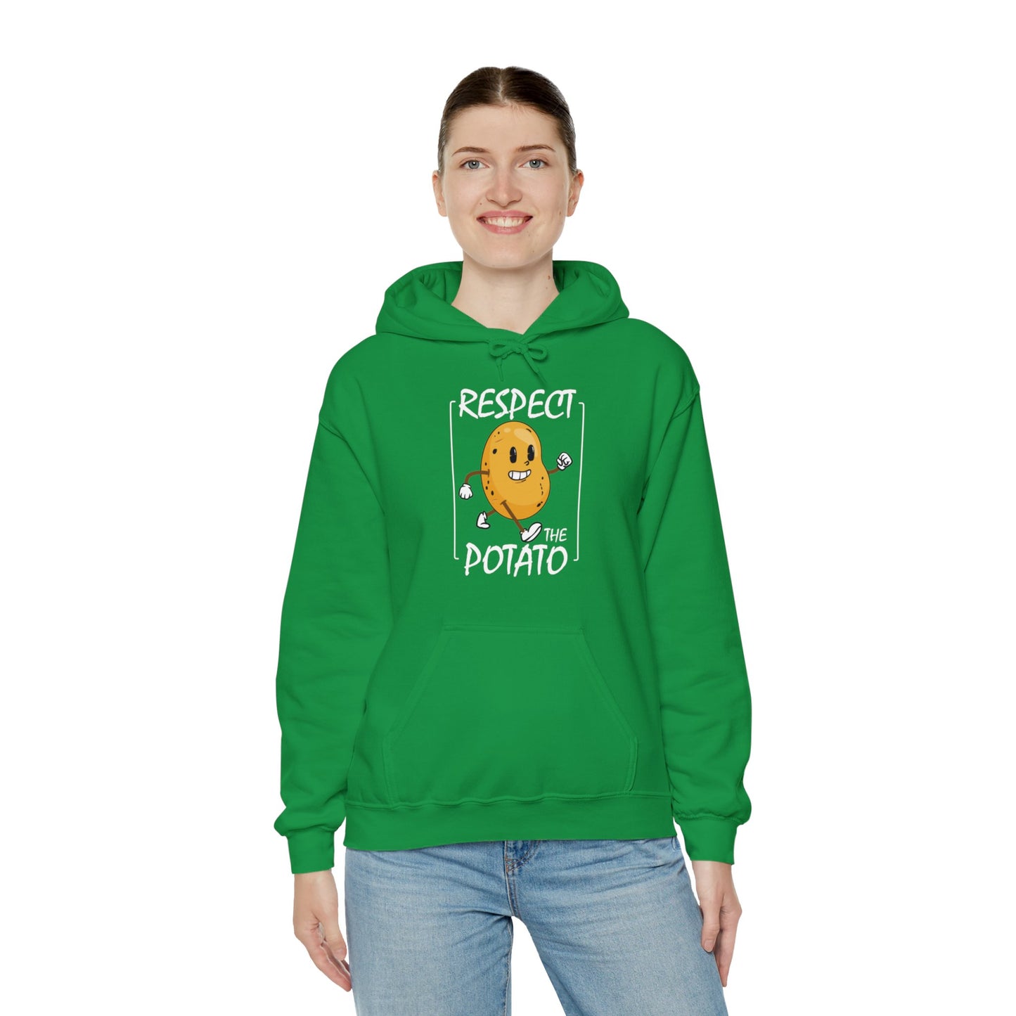 Funny Respect The Potato Gift Men Cute Root Vegetable Lovers Vegan Hoodie For Men Women Hoodie