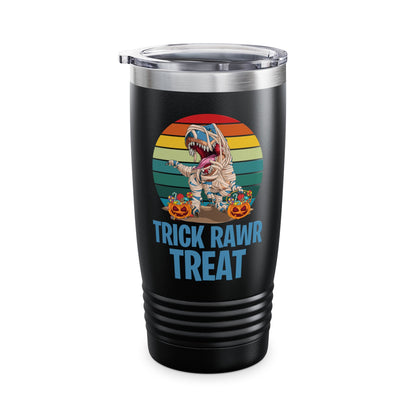 Funny Trick Rawr Treat Halloween Costume Pumpkin Dinosaur Candy T-Rex Lovers Tumbler Men Women