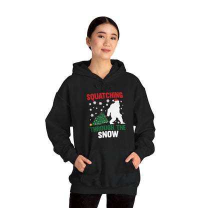 Squatching Through The Snow Funny Bigfoot Christmas Sasquatch Hoodie