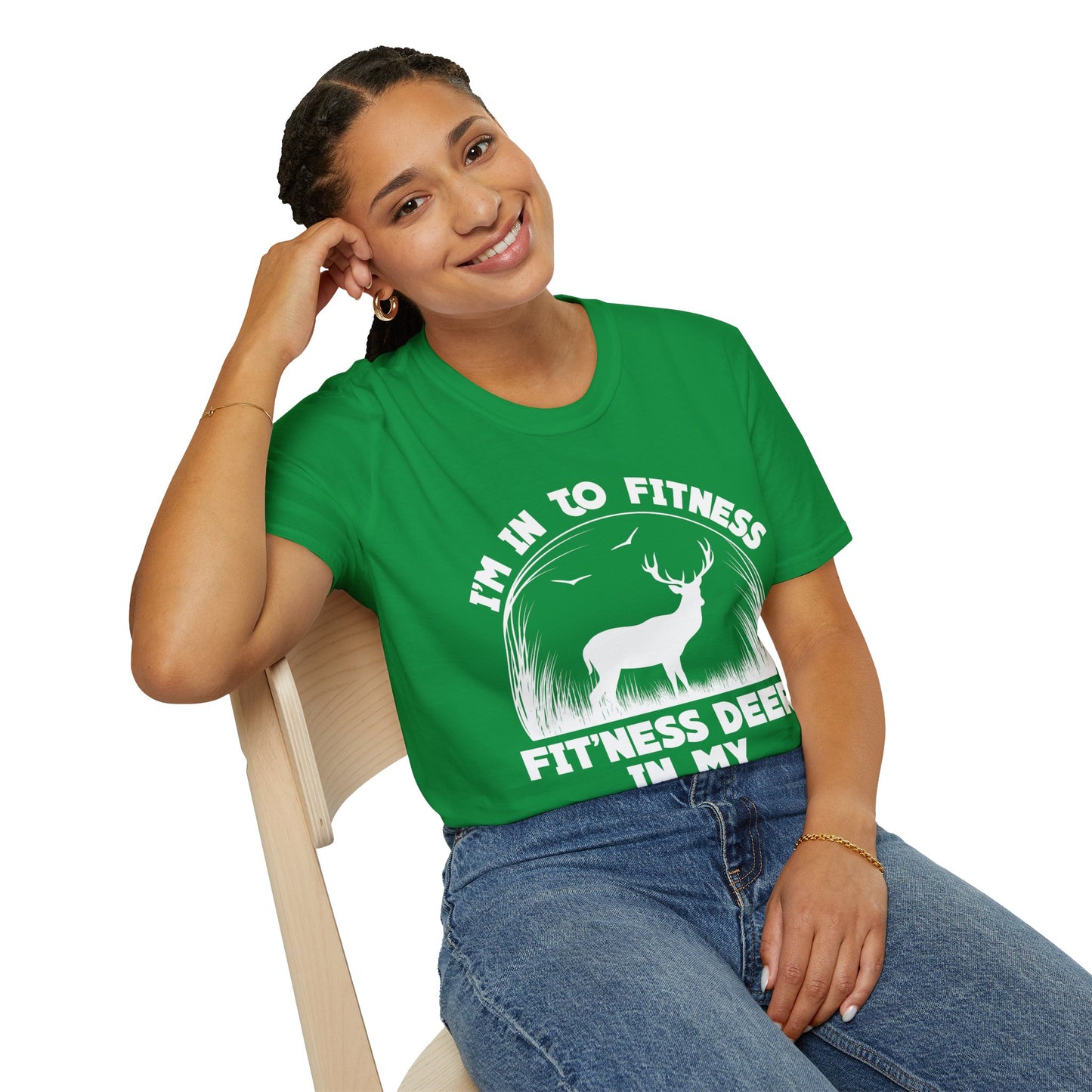 I'm Into Fitness Fit 'ness Deer Into My Freezer Funny Hunting T-Shirt For Men Women