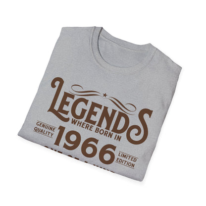 60th Birthday Tee 60 Years Old Vintage Legends Funny Born In 1966 T-Shirt For Men Women T-Shirt