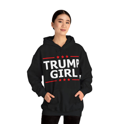 Cute Trump Girl Republican US Flag 2024 Vintage Vote Hoodie