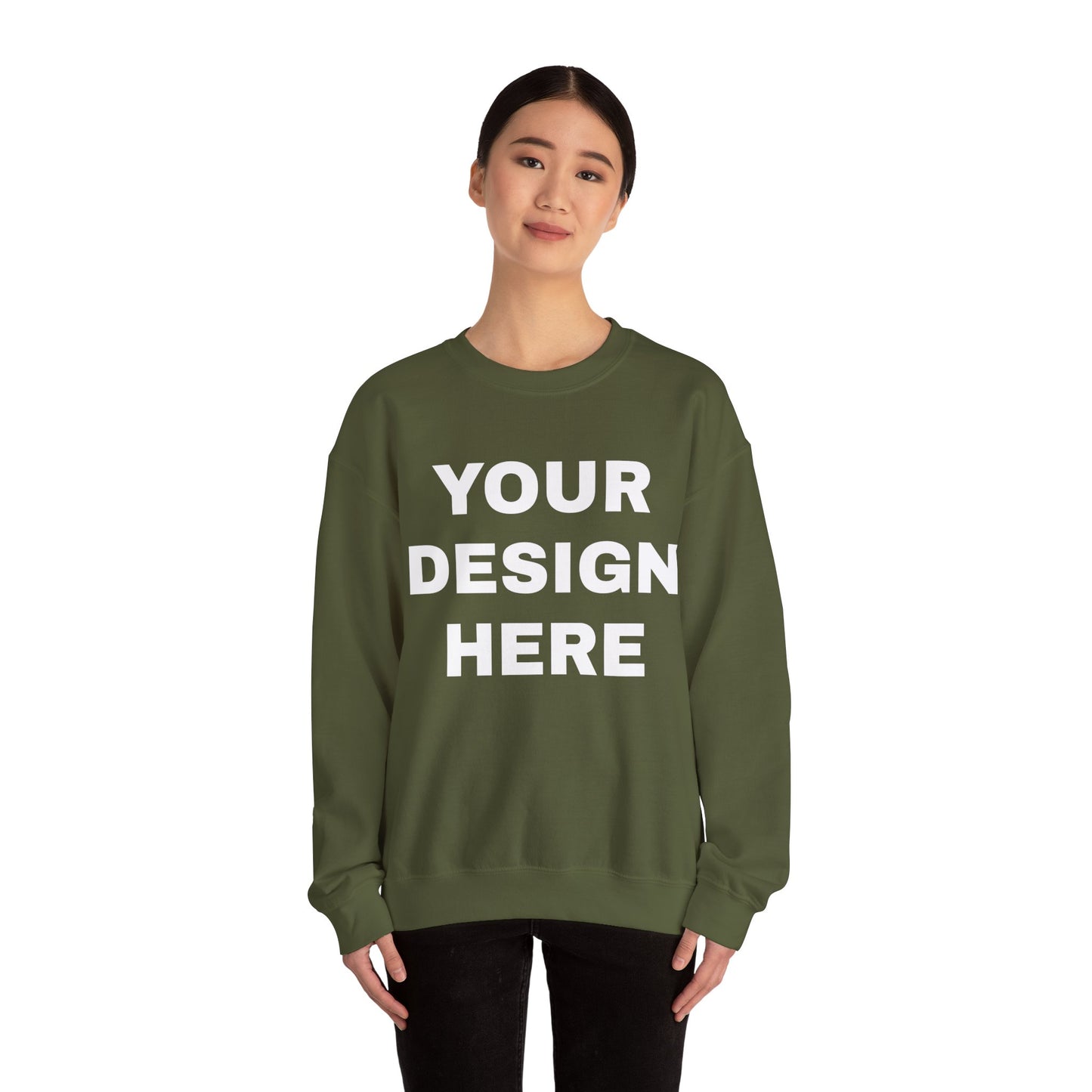 Custom Text Personalized Your Design on Unisex Heavy Blend™ Crewneck Sweatshirt