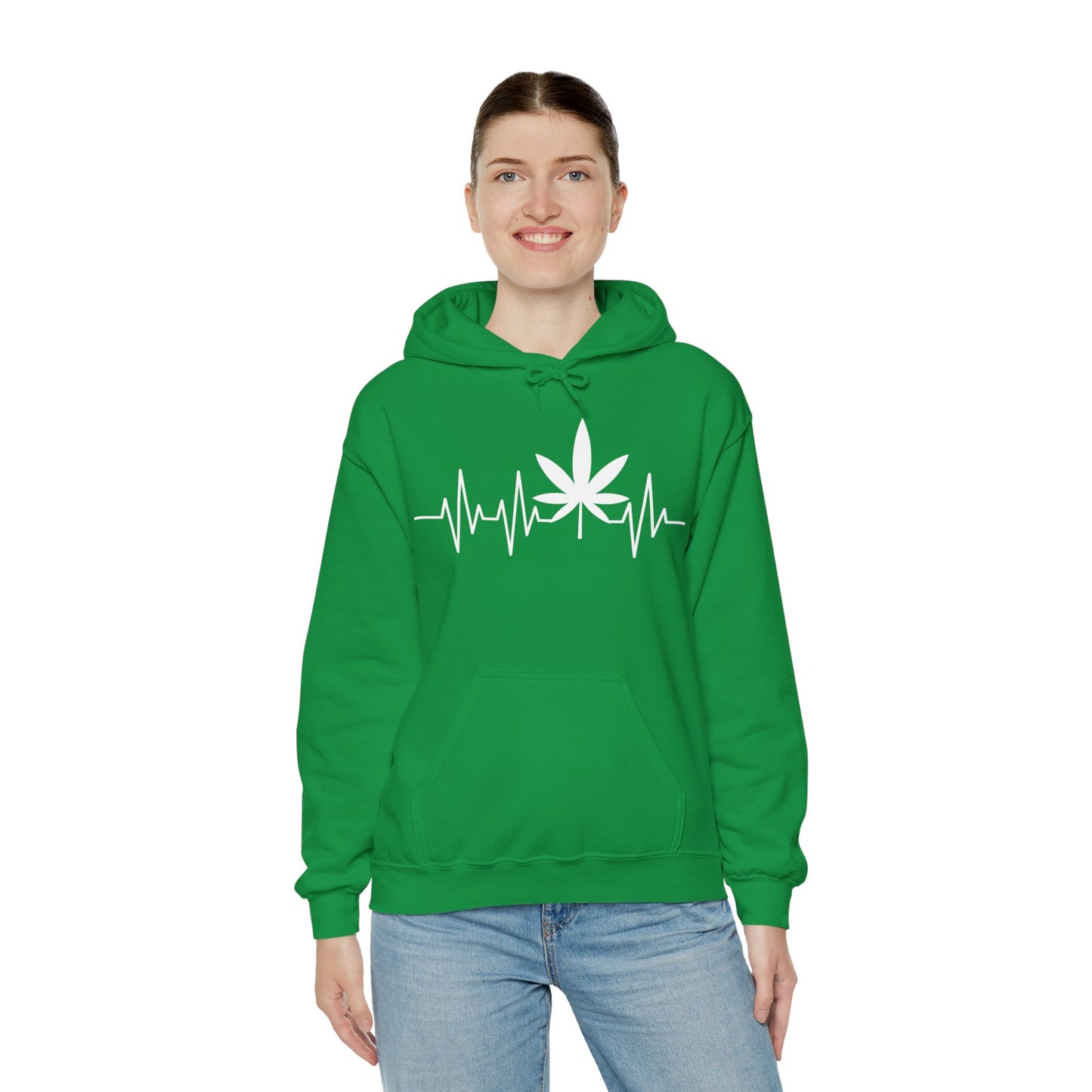 Funny Weed Cannabis Marijuana Leaf Heartbeat Stoner Tie Dye Hoodie For Men Women Hoodie