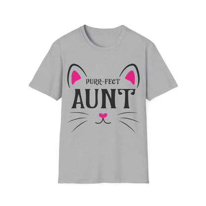 PURR-FECT Aunt Funny Cat Lover Cute Funny Kitten T Shirt Gift For Men Women T-Shirt