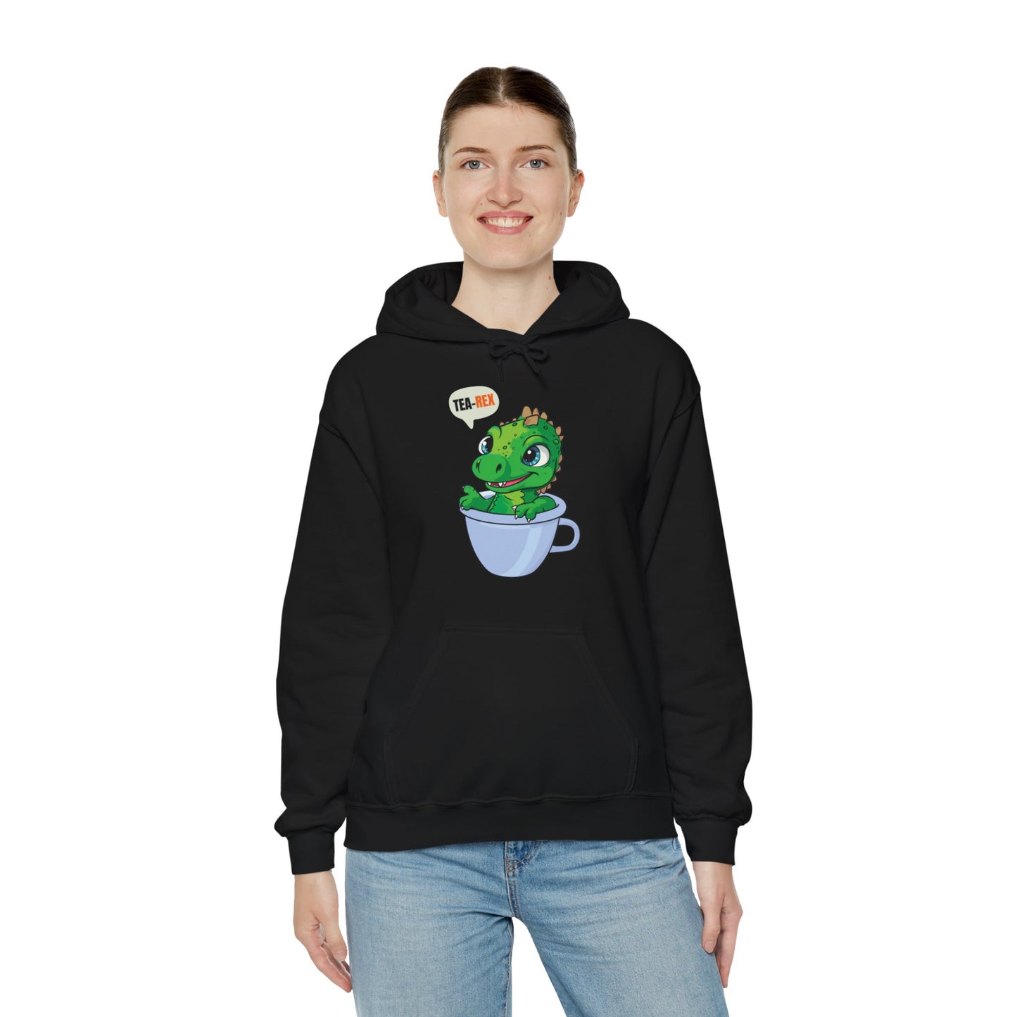 Tea-Rex In A Cup Cute T-Rex Dinosaur Kawaii Coffee Tea Funny Dino Pun Hoodie For Men Women Hoodie