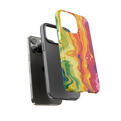 Rainbow Splash Vibrant iPhone 13 14 15 16 Pro Max Plus Case Wireless Charging Compatible Tough Cases Protection, Magnetic Phone Case for iPhone Classic Series