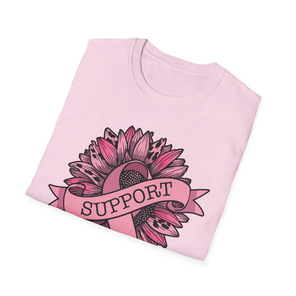 Sunflower Pink Breast Cancer Awareness Women Warrior T-Shirt For Men Women