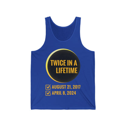 Solar Eclipse Shirt Twice in Lifetime 2024 Funny Solar Eclipse Tank Top