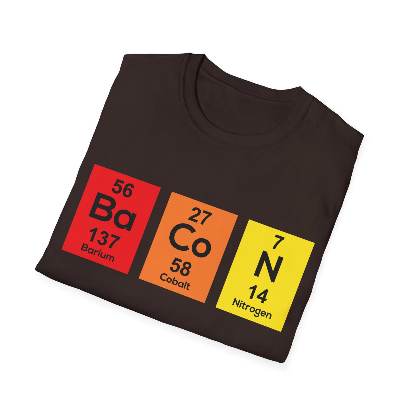 Funny The Chemistry of Bacon T Shirt Funny Nerdy Periodic Table Science