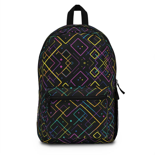 Neon Vibrant Pattern Backpacks for Men Women Kids School Travel, Capacity School Daypack Backpacks